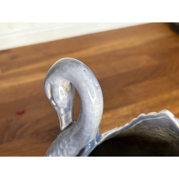 Set of 2‎ Vintage Redwing USA Swan Planter Blue MCM Ceramic 259 Blue Vase EUC - Picture 8 of 12